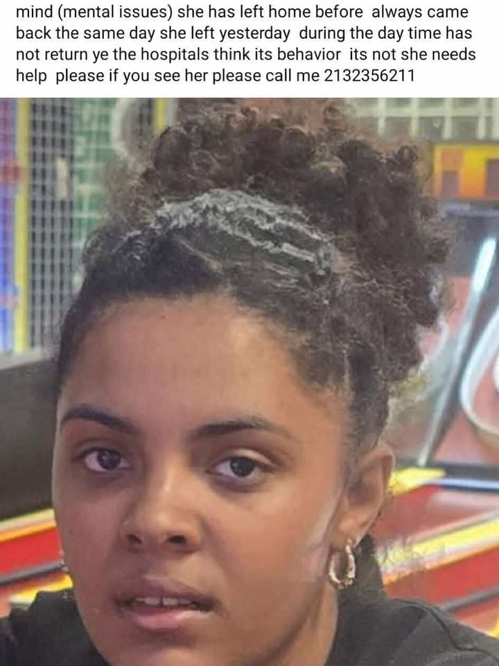 MISSING Posting for a follower My niece is missing. Her name is...