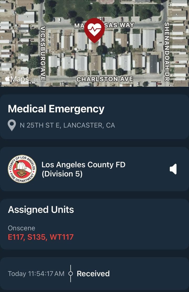 902R…25th Street East and Avenue I…patient in full arrest…Sheriff and FD enroute...