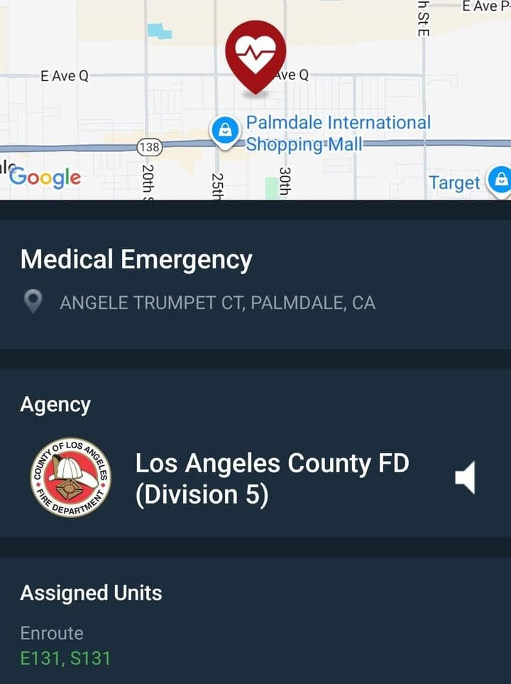902R....27th Street East and Avenue Q-2 (Angel Trumpet Ct)....baby not breathing.....sheriff and...