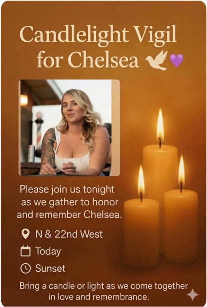 Candlelight vigil for the young lady tragically killed in a hit and...
