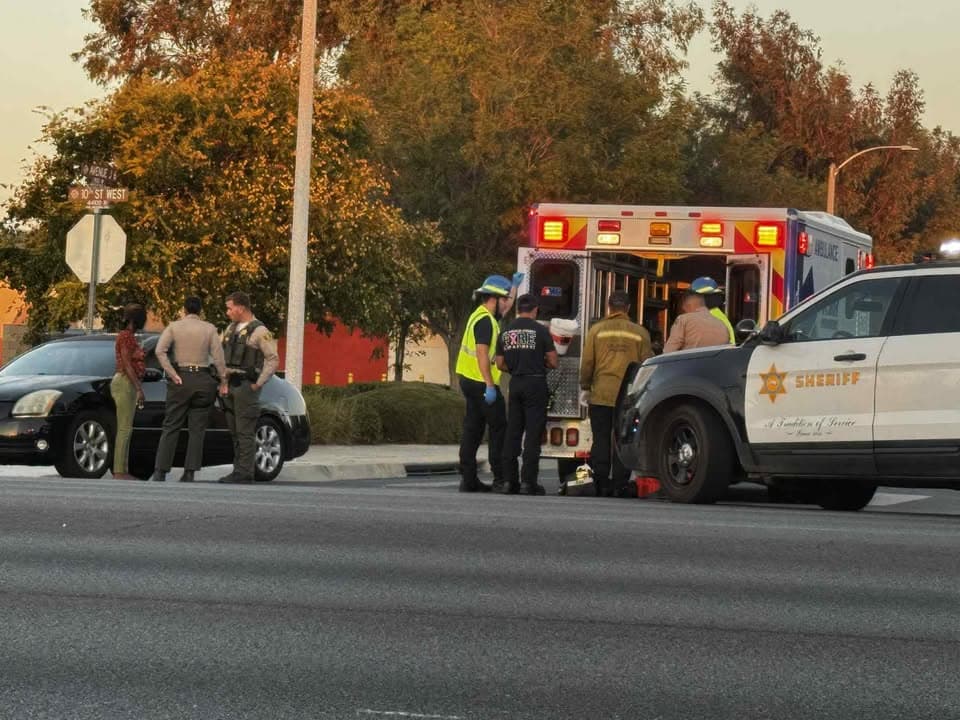 902T/902R....10th Street West and Avenue J-6....vehicle vs pedestrian....sheriff and FD enroute code...