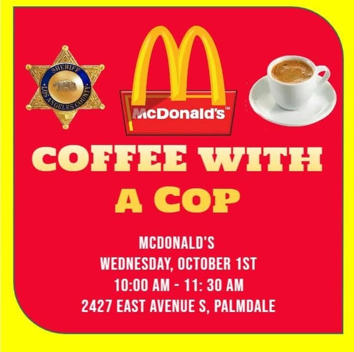 Tomorrow 10:00 to 11:30! McDonald's located at 25th East and Avenue S....