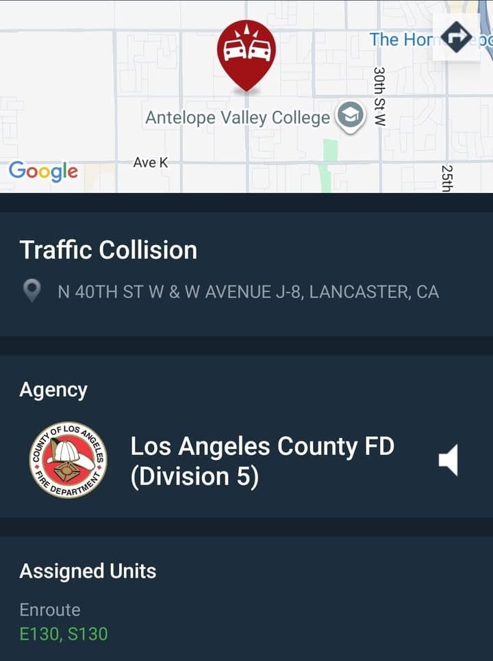 902T/902R....40th Street West and Avenue J-8....two vehicle collision....sheriff and FD enroute code...