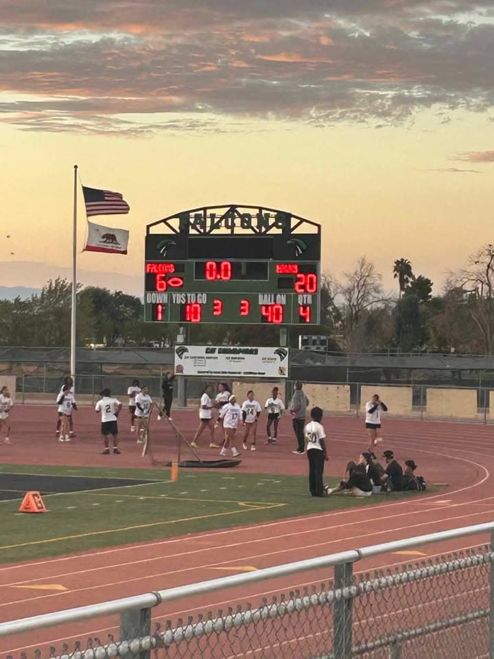 Thursday's JV game, Palmdale High (6) vs Knight High (20). And Knight...