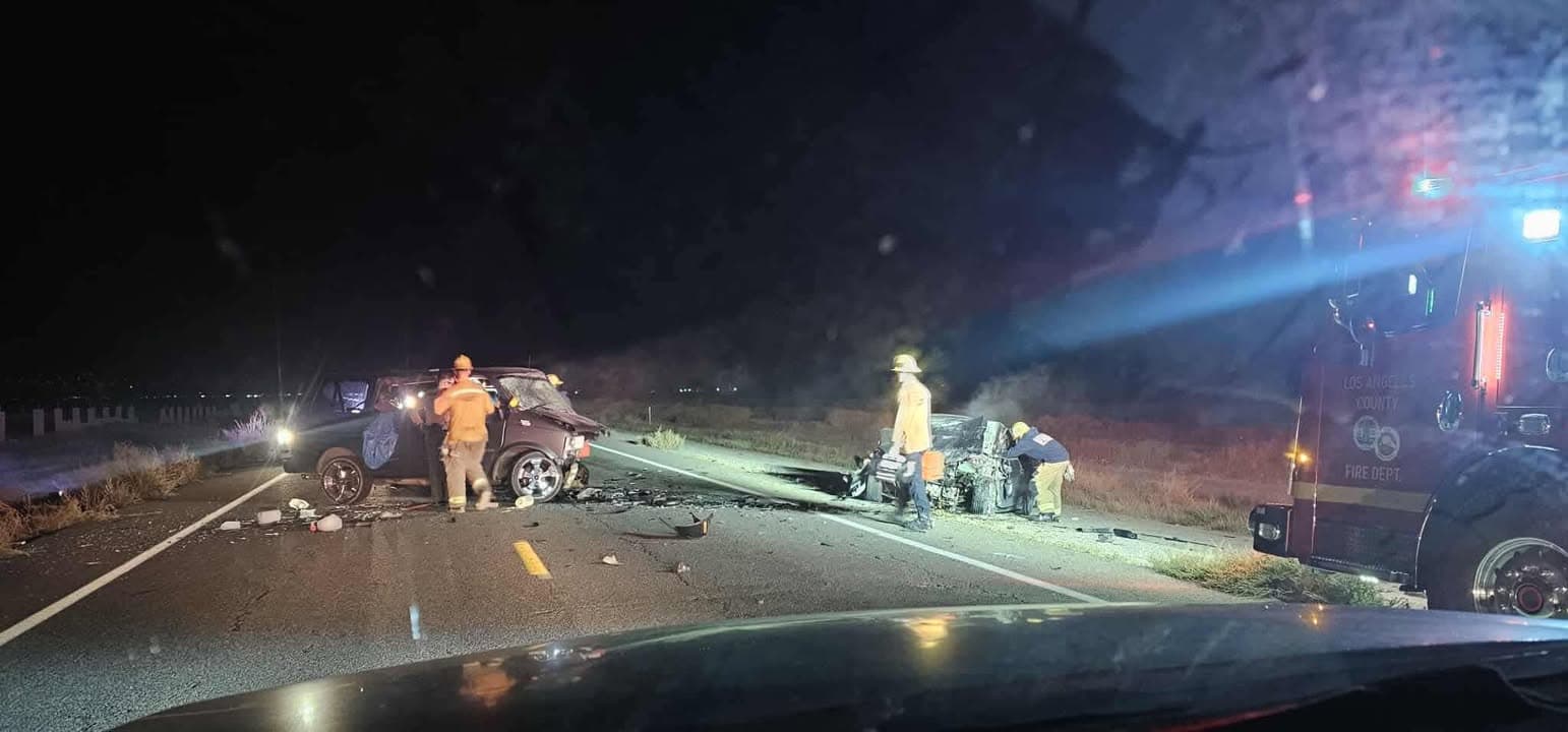 ****CONFIRMED FATALITY**** 902R/902T…Sierra Highway and Avenue G…two vehicle traffic collision…head on collision…Sheriff...