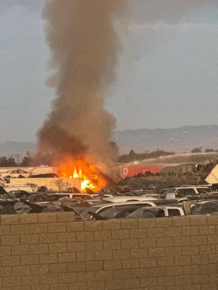 904S…45315 Trevor Avenue…junkyard fire…multiple vehicles on fire…Sheriff and FD enroute code 3...