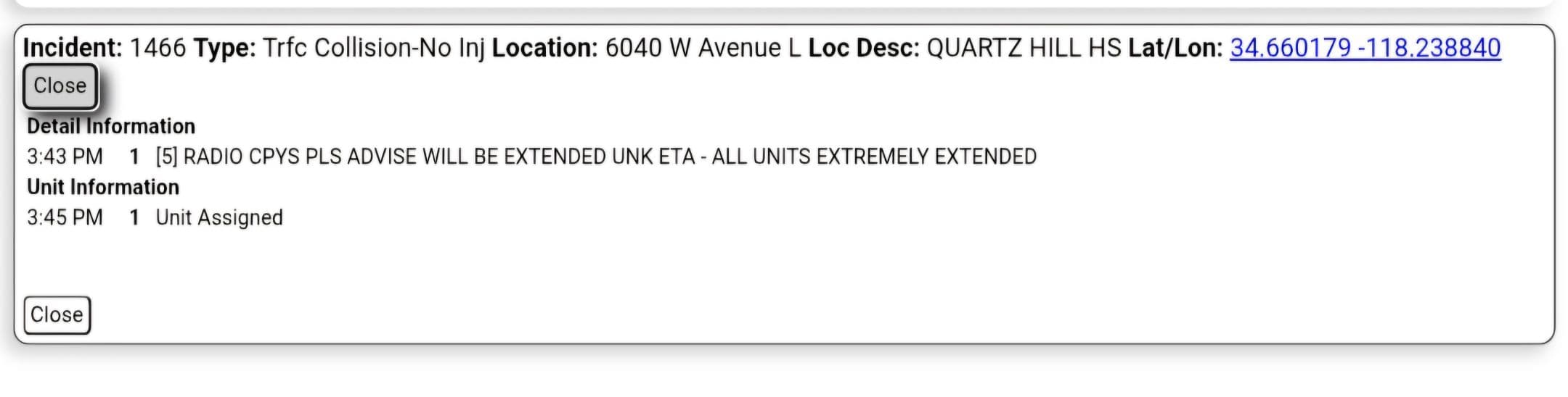 11-82....6040 West Avenue L at QHHS....school bus involved collsion, unknown number of...