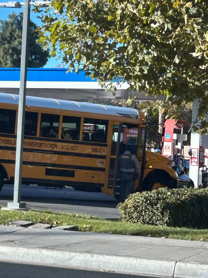 902T/902R...25th Street West and Avenue J....school bus involved in collsion....sheriff CHP, and...