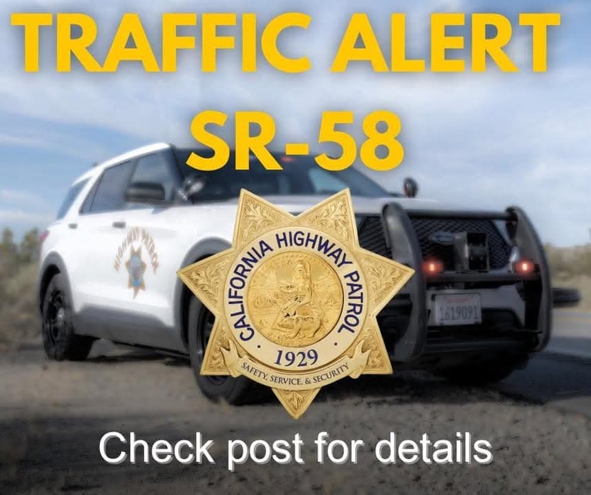 🚨🚨 Traffic Alert 🚨🚨￼ 11/15/25 at 12:50PM All westbound traffic on SR-58...