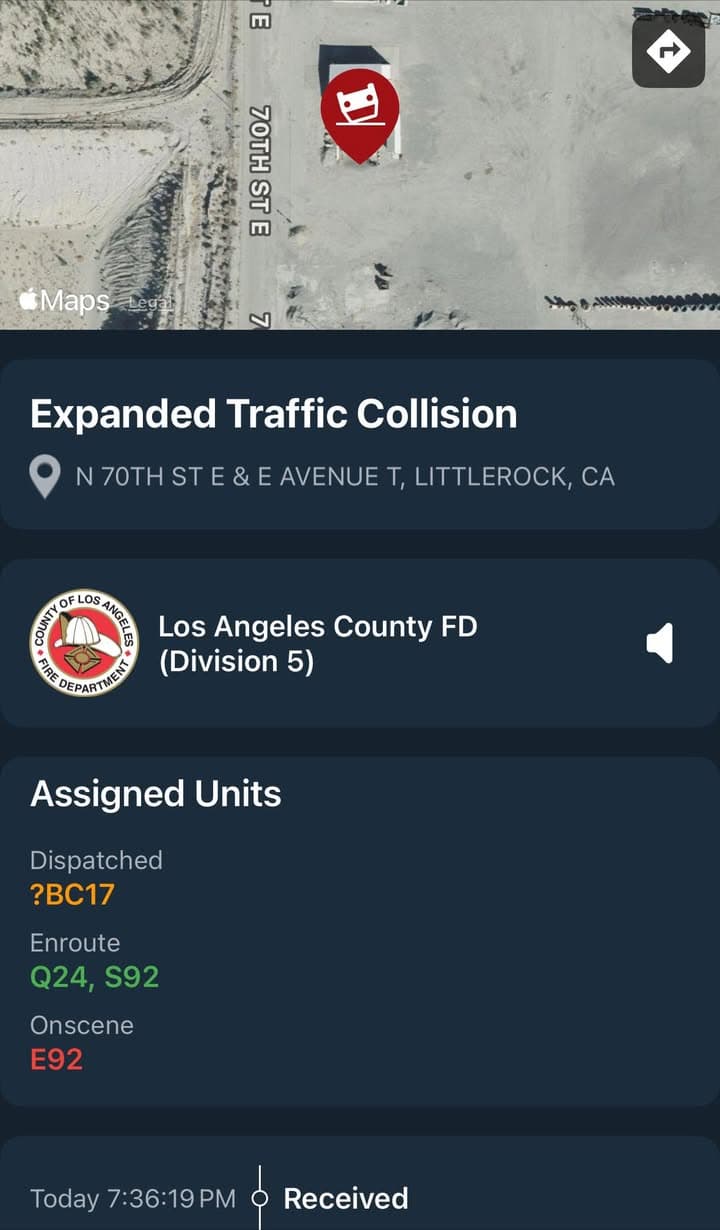 901T/902R…70th Street East and Avenue T…2 vehicle traffic collision, injuries reported…Sheriff and...