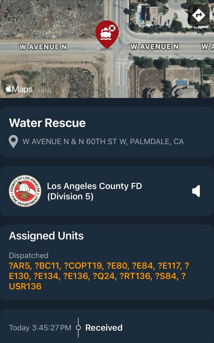 ****WATER RESCUE**** Roadway Flooding…60th Street West and Avenue N…silver sedan swept north...