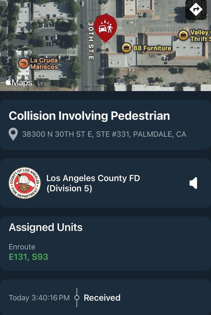 902T/902R…38300 30th Street East… vehicle vs pedestrian…male, 9, hit by car…patient is...