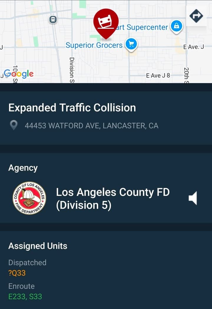 901T/904A....5th Street East and Avenue J (Watford Ave)....solo vehicle collsion, vehicle is...