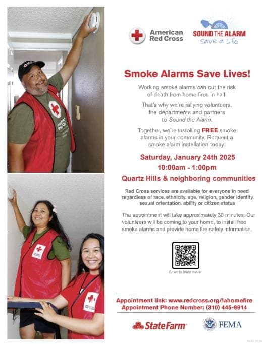 Free Smoke Alarm Installations by the American Red Cross on January 24,...