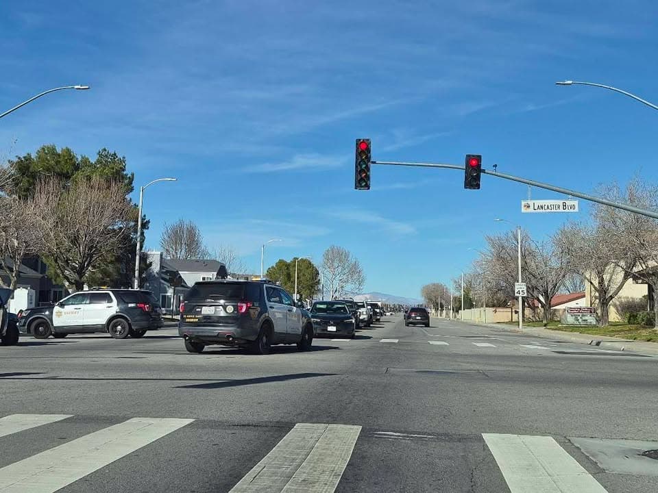 Traffic collsion on 20th Street West and Lancaster Boulevard