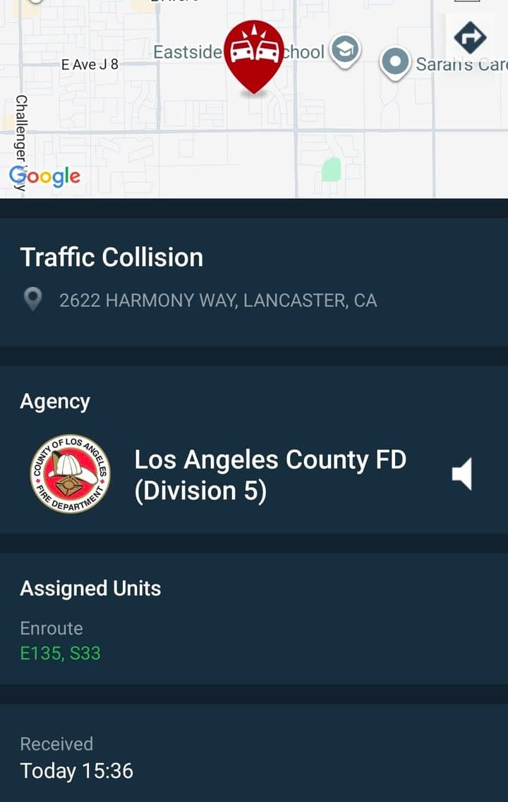 902T/902R....27th Street East and Avenue J-10 (Harmony Way)....vehicle vs dirtbike....sheriff and FD...