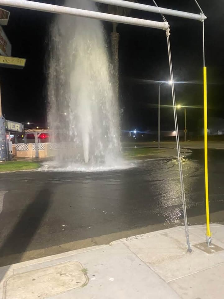 481....Sierra Highway and Avenue J-2 black unknown vehicle hit fire hydrant and...