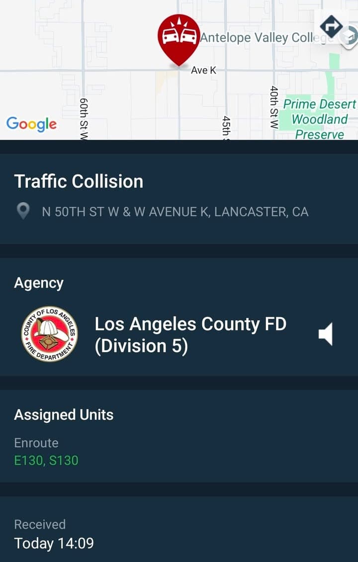 902T/902R....50th Street West and Avenue K.....two vehicle collsion....sheriff and FD enroute code...