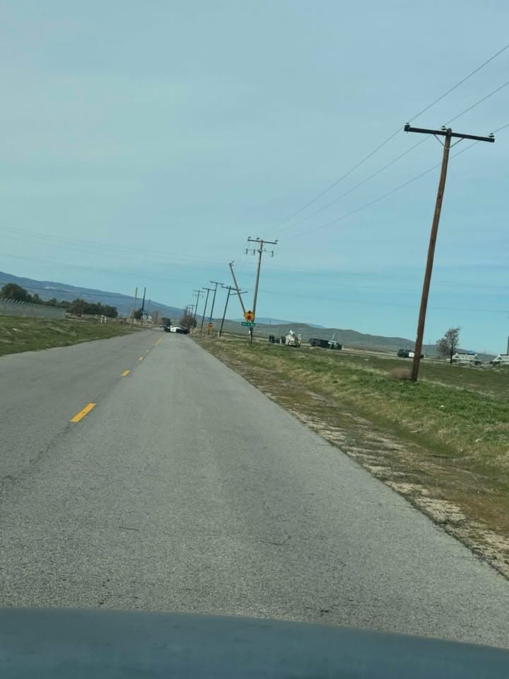 Vehicle vs pole on 90th Street West and Avenue G just before...