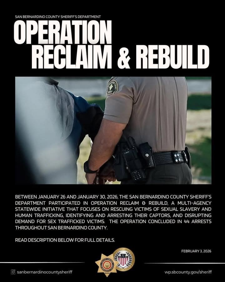 Between January 26 and January 30, 2026, The San Bernardino County Sheriff’s...
