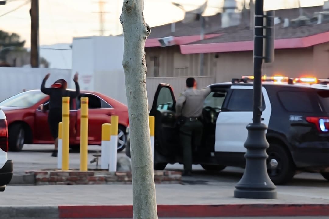 ASSISTANCE REQUEST....20th Street West and Lancaster Boulevard....deputy behind 245 suspect vehicle from...