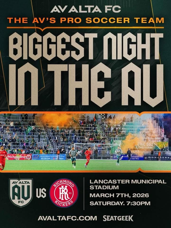 BIGGEST NIGHT IN THE AV. 🌵⚽️ March 7th. Back in Action. AV...