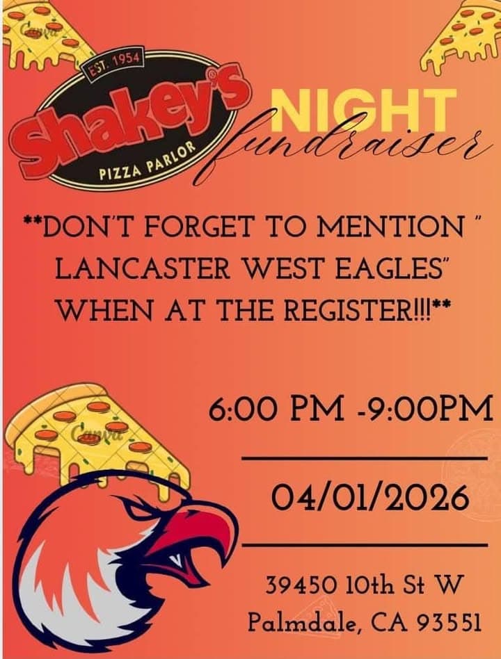 TONIGHT Fundraiser for Lancaster West Eagles football
