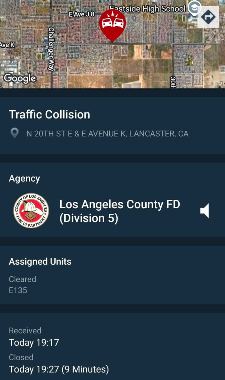 902T/902R....20th Street East and Avenue K....two vehicle collsion....sheriff and FD enroute code...