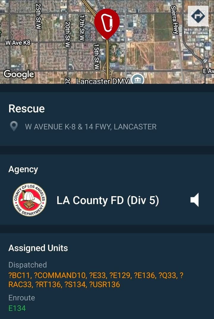 Possible 902A....14 Fwy and Avenue K-8 overpass....male appears to be trying to...