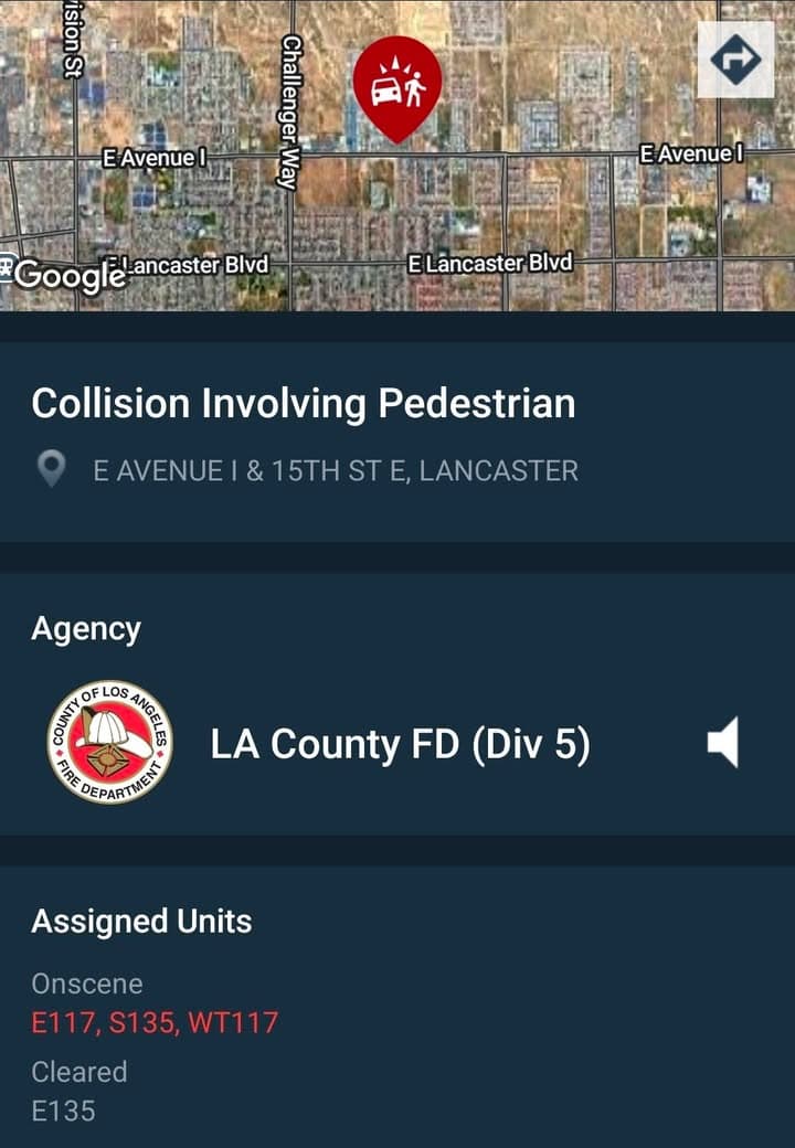 901T/902R.....Avenue I and 15th Street East.....male run over by a truck, vehicle...