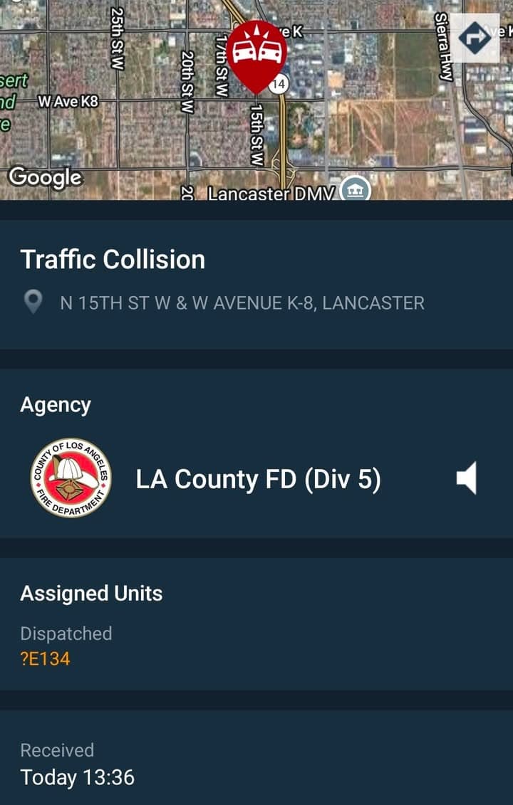 902T/902R....15th Street West and Avenue K-8....two vehicle collision....sheriff and FD enroute code...