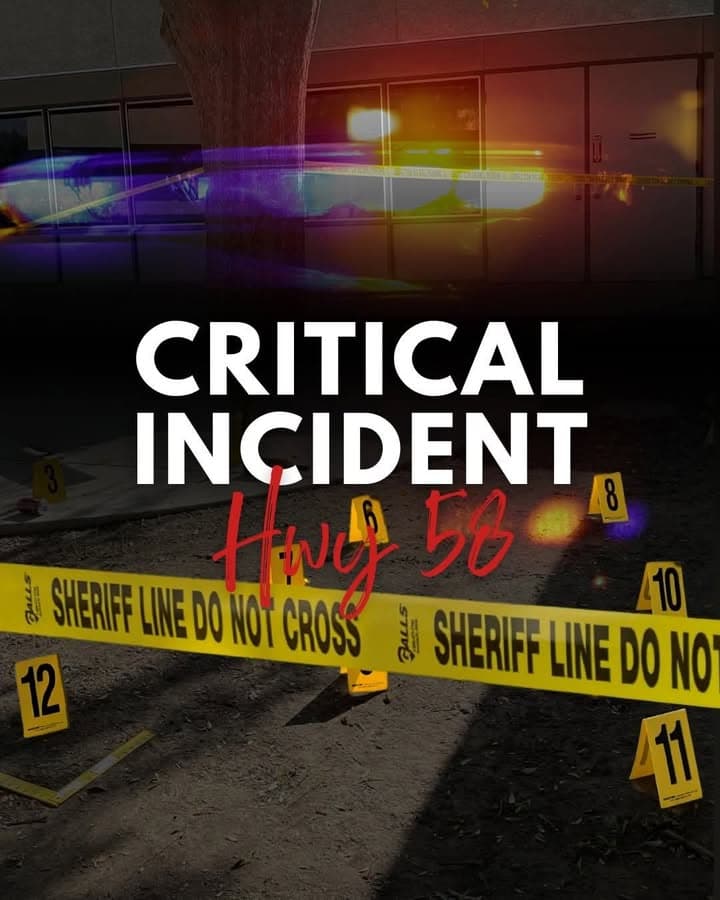 Critical Incident- Highway 58 On April 10, 2026, at about 5:30 p.m....