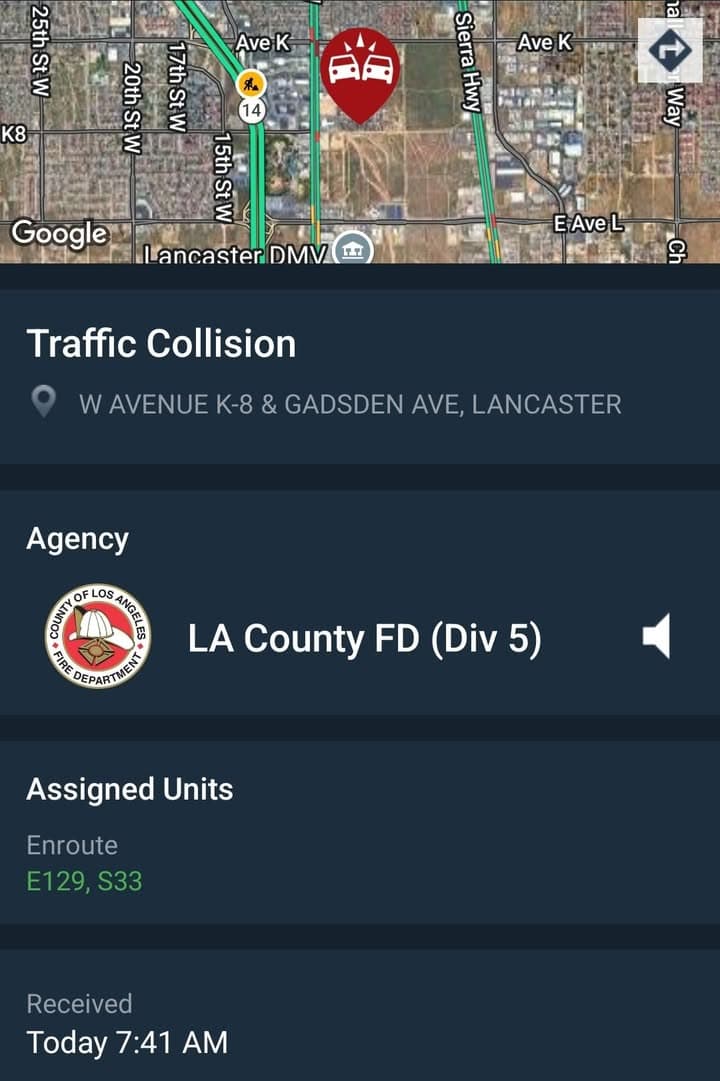 902T/902R....Avenue K-8 and Gadsden Avenue....two vehicle collsion, one driver trapped.....sheriff and FD...