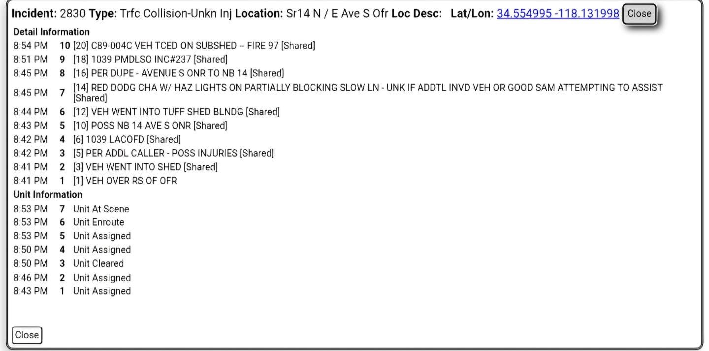 11-79....Northbound 14 at Avenue S....vehicle flew off ramp and landed in Tuff...