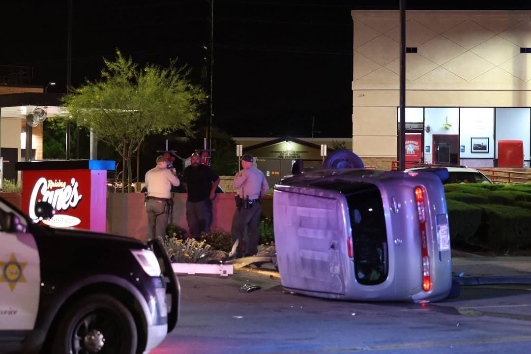 902T/902R....1109 Rancho Vista Blvd....solo vehicle roll over at Rasing Cane's....sheriff and FD...
