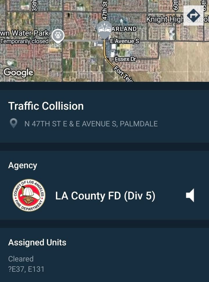 902T/902R....47th Street East and Avenue S....two vehicle collision....sheriff and FD enroute code...