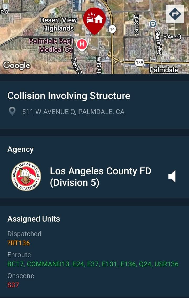 902T/902R....511 West Avenue Q....two vehicle collision, one into structure....sheriff and FD enroute...