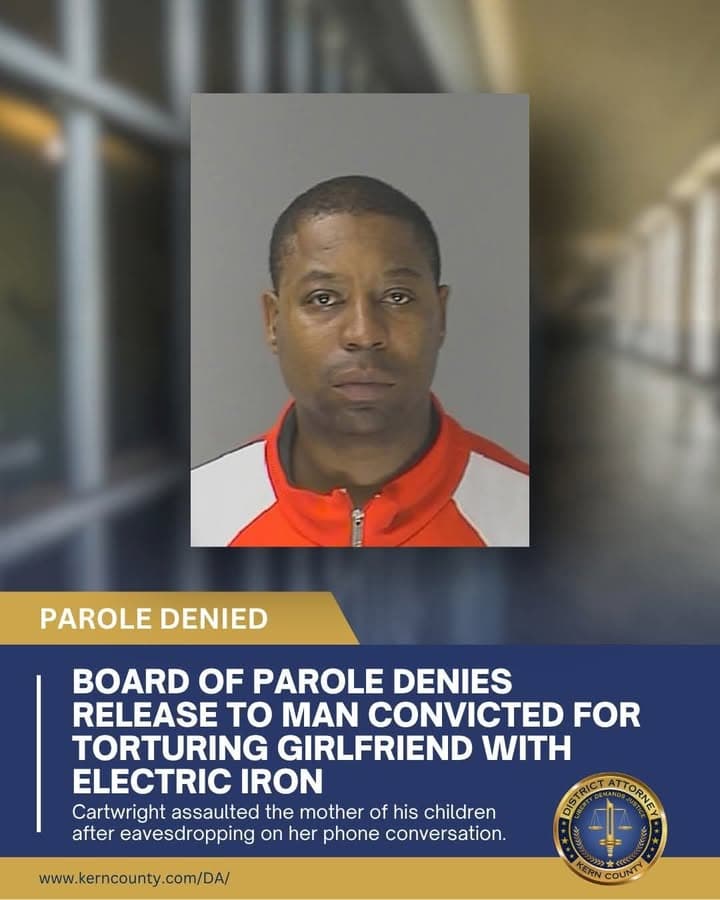 A man serving time in prison for torturing his children’s mother with...