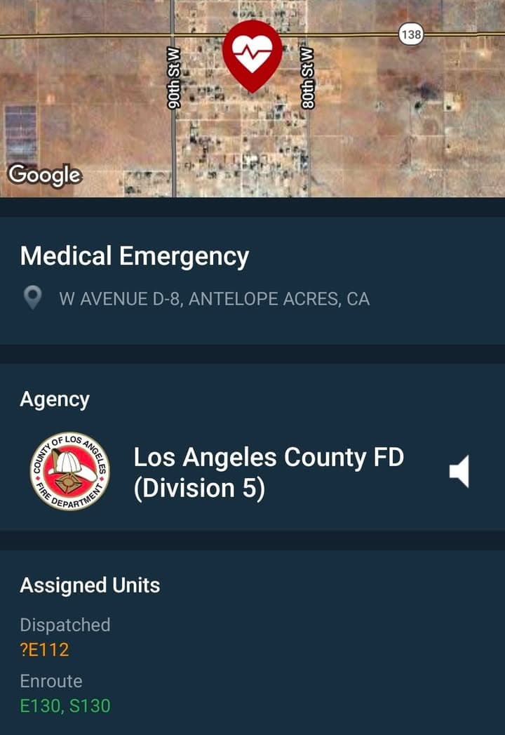 902A/902R....8200 Block of West Avenue D-8....caller states female adult possibly self harmed....sheriff...