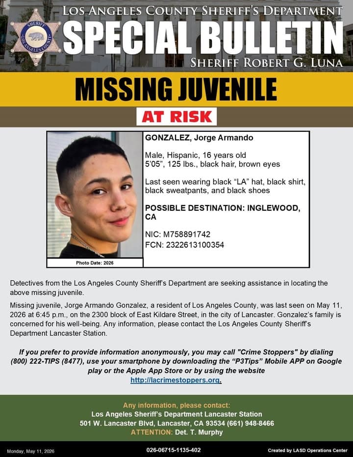 #LASD is Asking for the Public's Help Locating At-Risk Missing Person, Jorge...