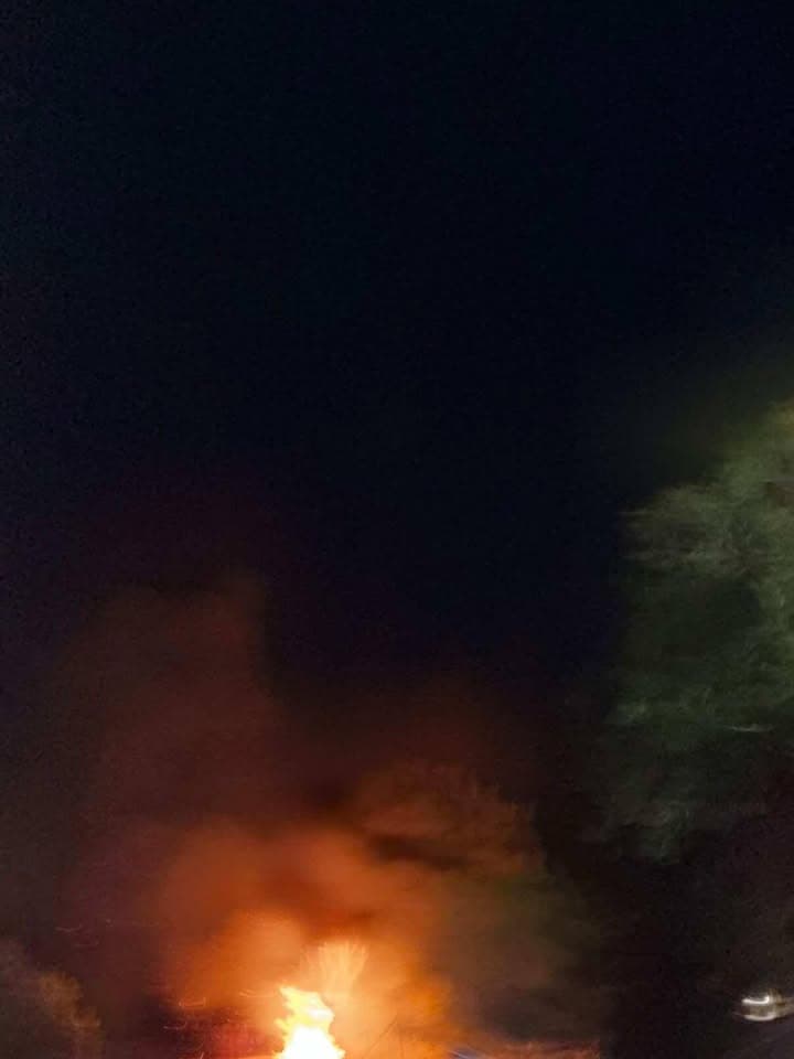 Encampment fire last night behind Fire N Frosty on 15th Street West...
