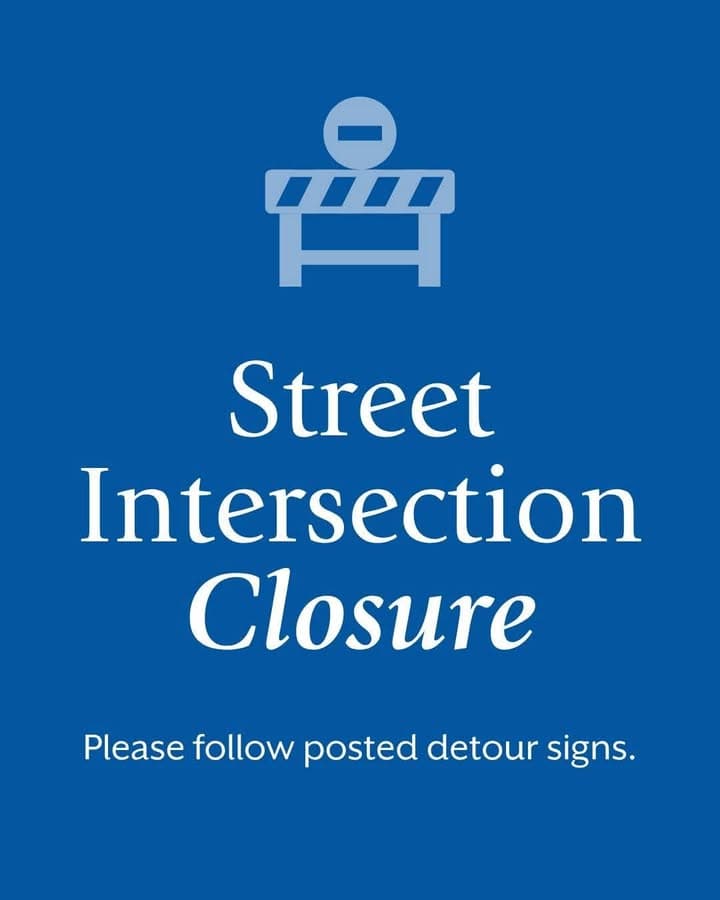 🚧 Palmdale Street Closure Alert! 🚧 The intersection of Columbia Way, also...