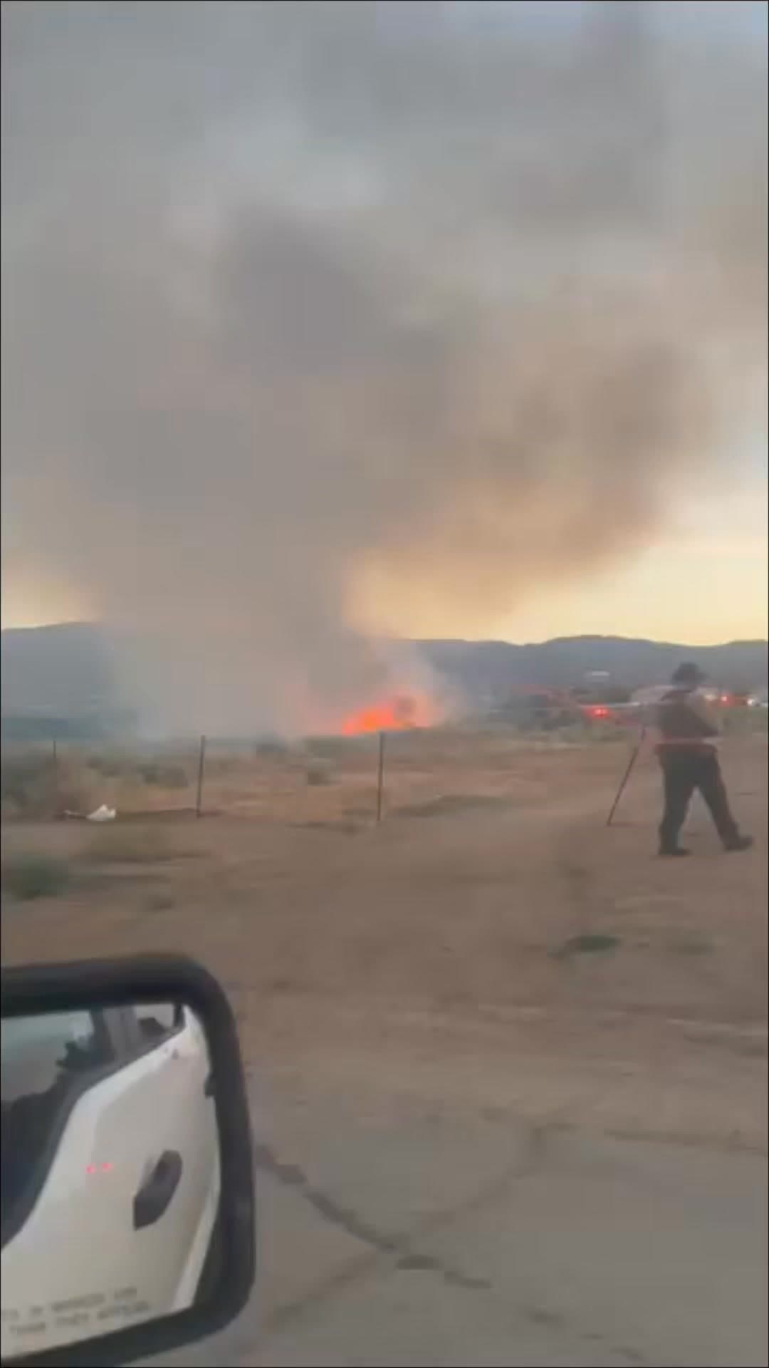 Brush fire in the area of 10th Street East and Avenue R...