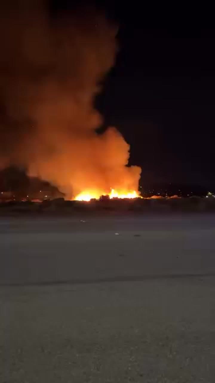 Fire on 35th Street East and Palmdale Boulevard earlier tonight