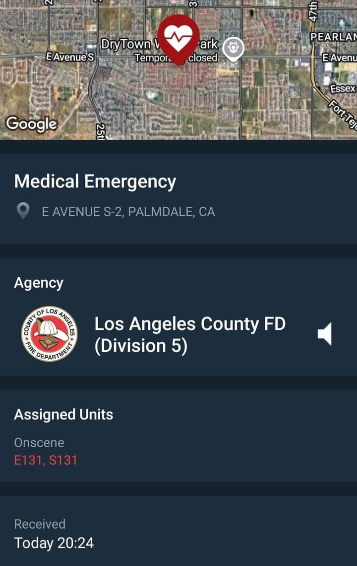 902R....33rd Street East and Avenue S-2....child fell from couch and hit head.....sheriff...