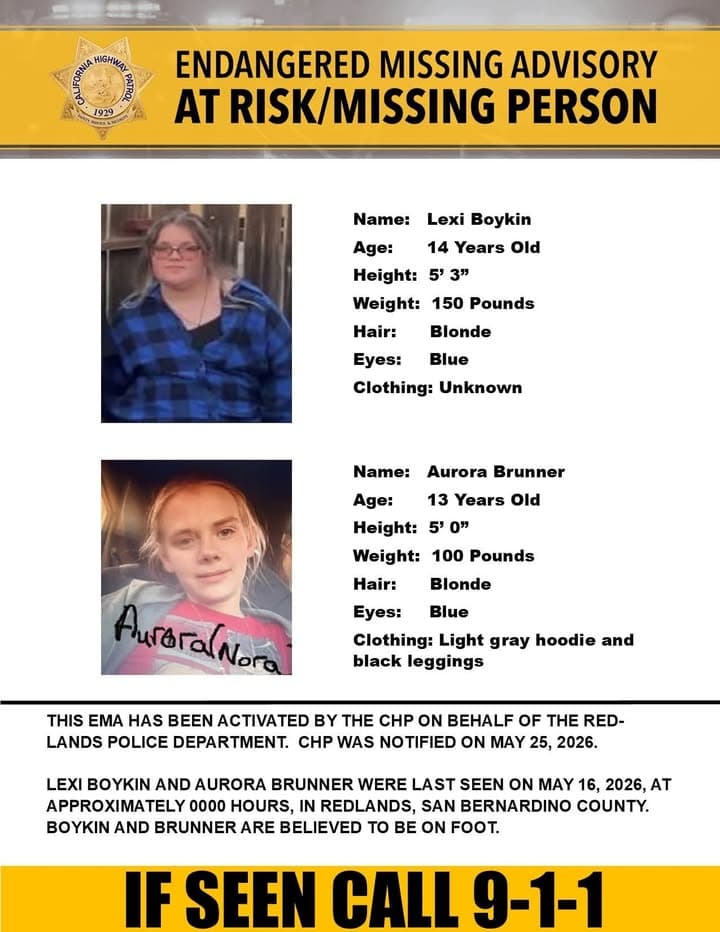 ENDANGERED MISSING ADVISORY - Los Angeles, San Bernardino, San Francisco and Marin...
