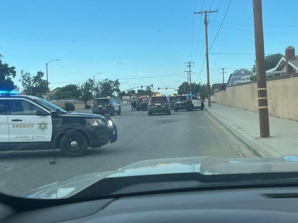 ASSISTANCE REQUEST....25th Street East and Joshua Hills.....deputy behind a confirmed stolen trailer.....currently...