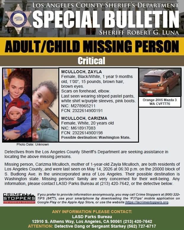Detectives from the Los Angeles County Sheriff’s Department Parks Bureau are seeking...