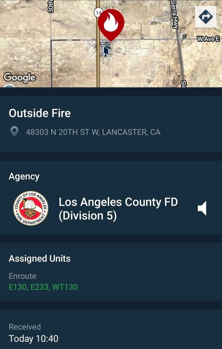 Fire....20th Street West and Avenue E at Leisure Lakes.....FD enroute code 3...
