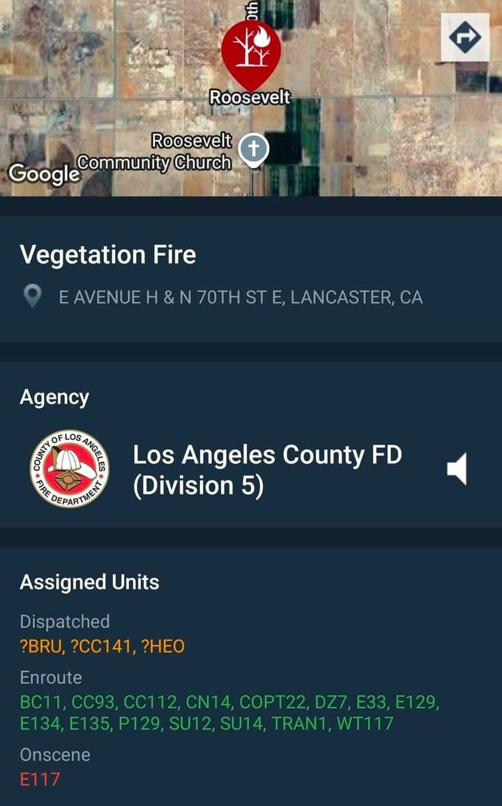 Vegetation Fire – Initial Report Units are responding to a reported vegetation...